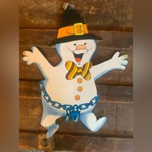 9 Vintage Halloween Cutouts - Thick Paper - Ghost, Pumpkin, Witch, Black Cat-